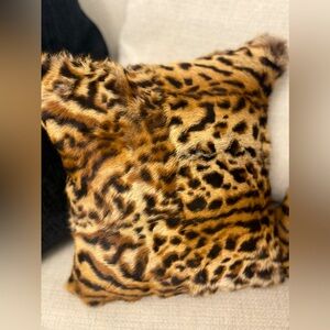 Real fur accent pillows.